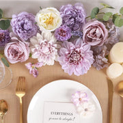 Artificial Flowers Combo Box Set, 50 Pcs Faux Silk Flowers with Stems for DIY Wedding Bouquets Centerpieces Baby Shower Party