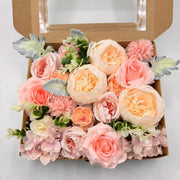 Artificial Flowers Combo Box Set, 50 Pcs Faux Silk Flowers with Stems for DIY Wedding Bouquets Centerpieces Baby Shower Party