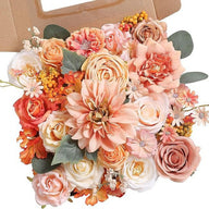 Artificial Flowers Combo Box Set, Silk Roses Stems for DIY Bridal Wedding Bouquets Baby Shower Floral Arrangements Centerpiece Table Party Home Decorations