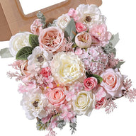 Artificial Flowers Combo Box Set, Silk Roses Stems for DIY Bridal Wedding Bouquets Baby Shower Floral Arrangements Centerpiece Table Party Home Decorations