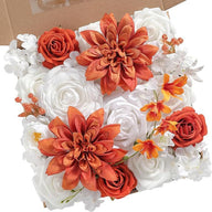 Artificial Flowers Combo Box Set, Silk Roses Stems for DIY Bridal Wedding Bouquets Baby Shower Floral Arrangements Centerpiece Table Party Home Decorations