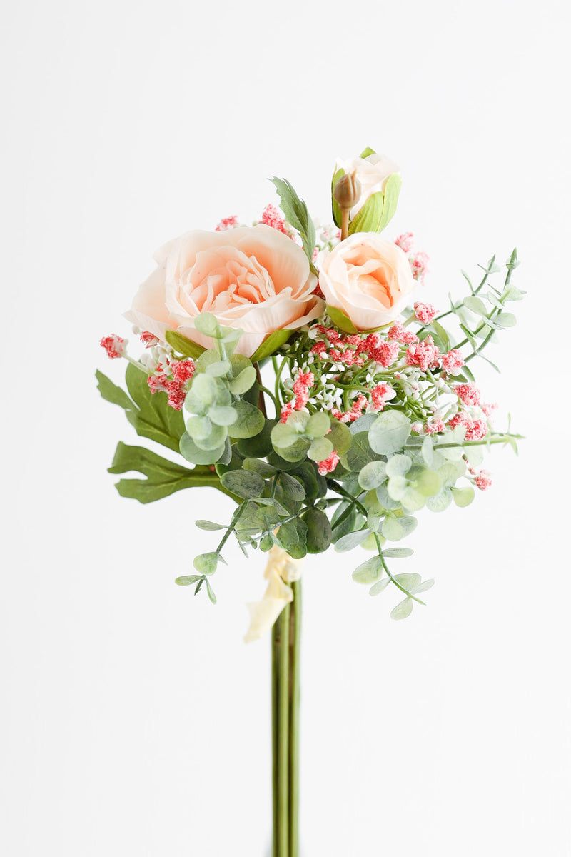 Artificial Flowers Bouquet Bundle with Greenery, Bulk Wholesale, Mixed Colors, Silk, Multiple Stems