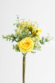 Artificial Flowers Bouquet Bundle with Greenery, Bulk Wholesale, Mixed Colors, Silk, Multiple Stems