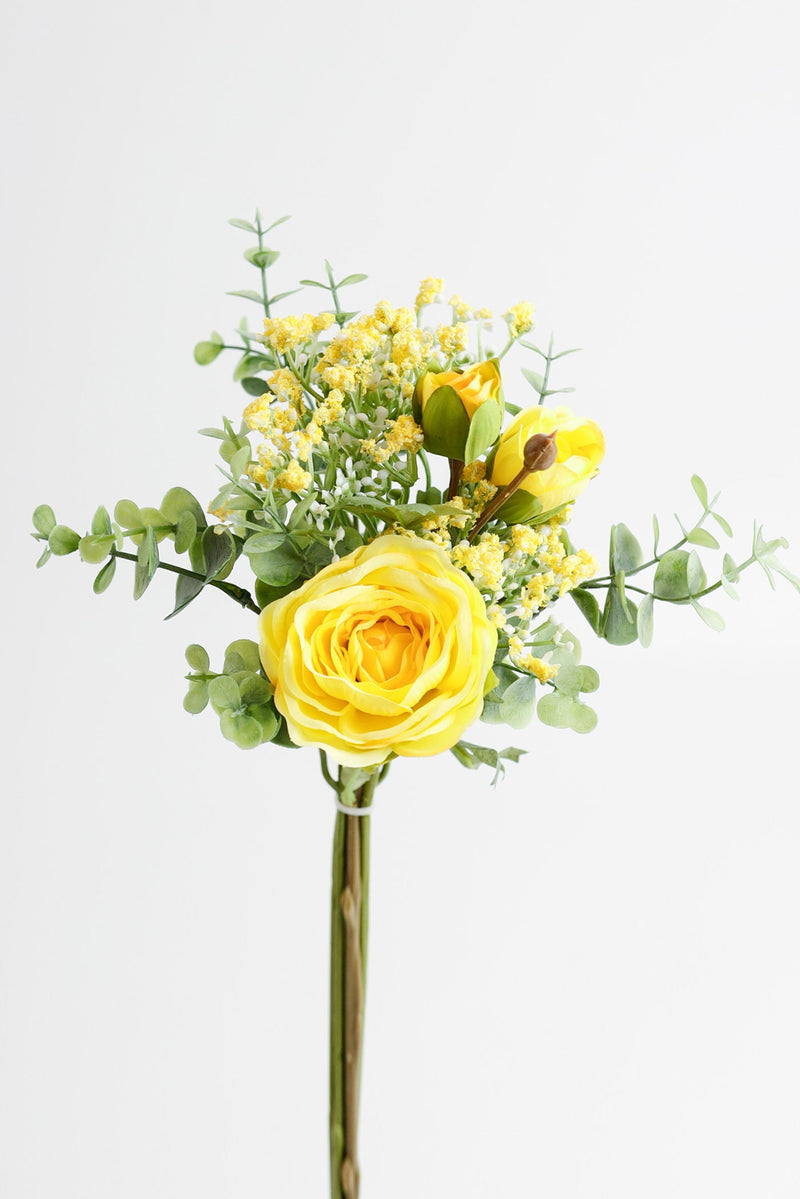 Artificial Flowers Bouquet Bundle with Greenery, Bulk Wholesale, Mixed Colors, Silk, Multiple Stems