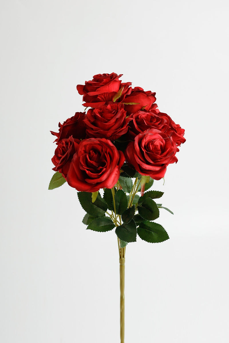 17 Inch Artificial Silk Rose Bush 1 Pc Fall Colors