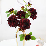 24 Inch Artificial Silk Dahlia Flowers 10 Stems Long Stem Wedding Bouquets Fall Decor