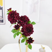 24 Inch Artificial Silk Dahlia Flowers 10 Stems Long Stem Wedding Bouquets Fall Decor