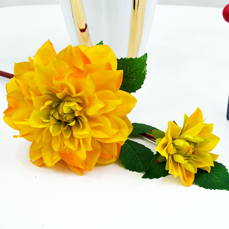 24 Inch Artificial Silk Dahlia Flowers 10 Stems Long Stem Wedding Bouquets Fall Decor