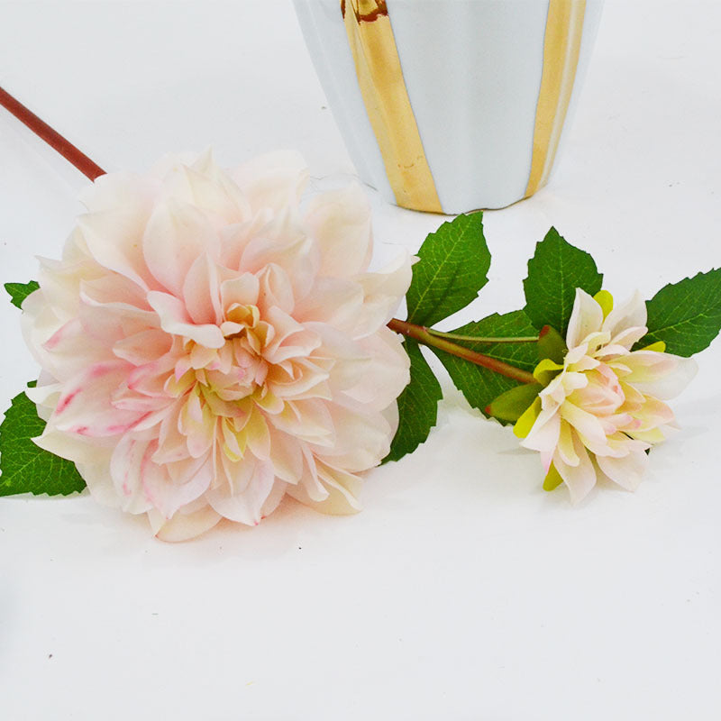 24 Inch Artificial Silk Dahlia Flowers 10 Stems Long Stem Wedding Bouquets Fall Decor