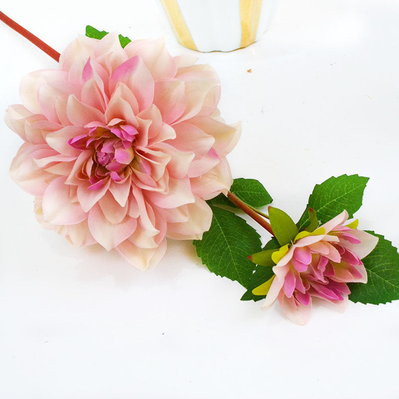 24 Inch Artificial Silk Dahlia Flowers 10 Stems Long Stem Wedding Bouquets Fall Decor