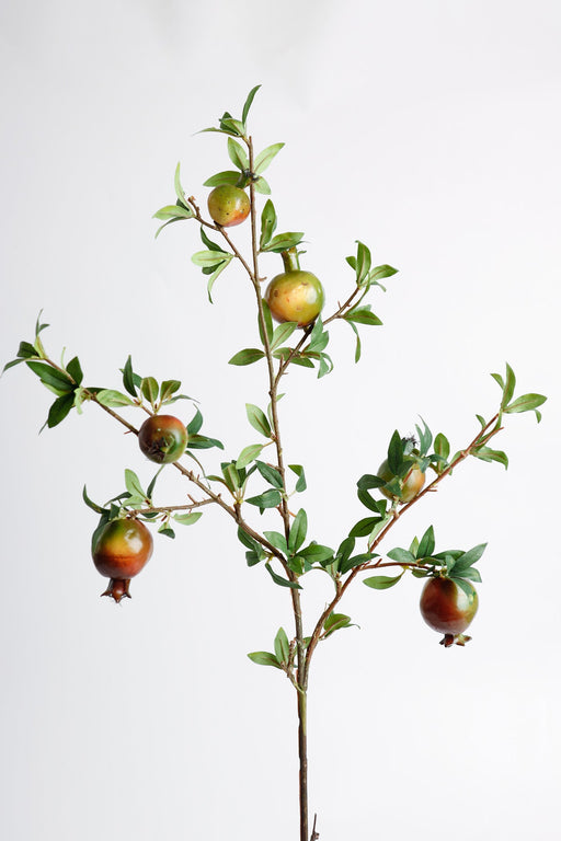 Artificial Pomegranate Branches 37 Inch 10 Pcs Bulk Silk Fruit Stems