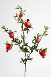 Artificial Pomegranate Branches 37 Inch 10 Pcs Bulk Silk Fruit Stems