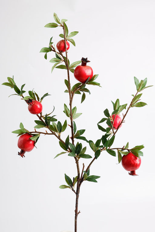Artificial Pomegranate Branches 37 Inch 10 Pcs Bulk Silk Fruit Stems