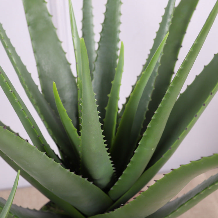 4 Pcs Artificial Aloe Vera Plants Green Potted Succulent Decor