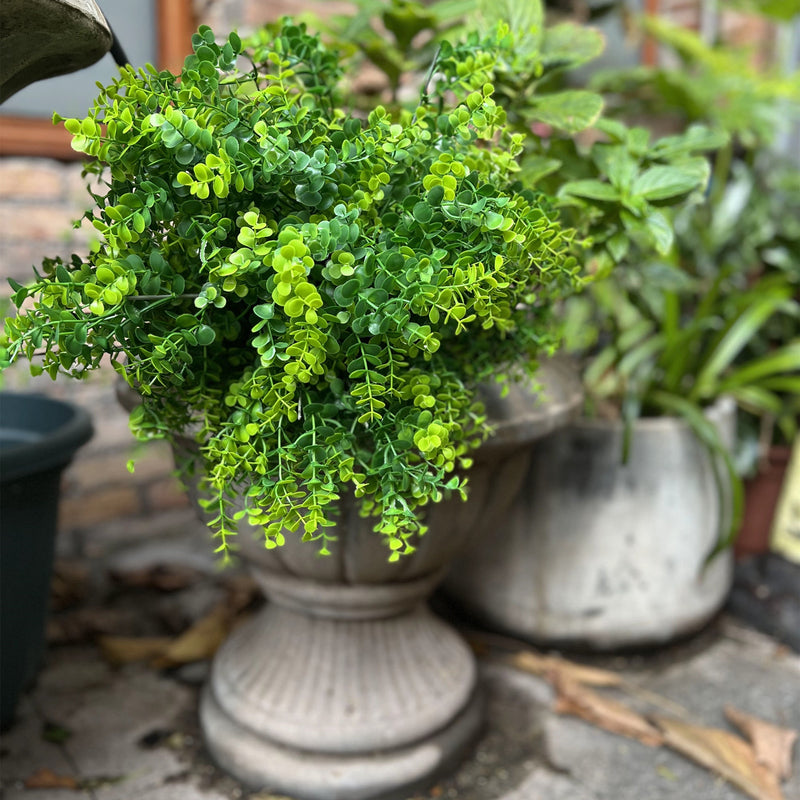 20 Inch Artificial Boxwood Bush 1 Pc UV Resistant Large Outdoor Green Foliage Plant