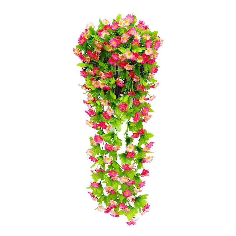 2 Pcs Artificial Trailing Daisy Hanging Flowers UV Resistant for Outdoors
