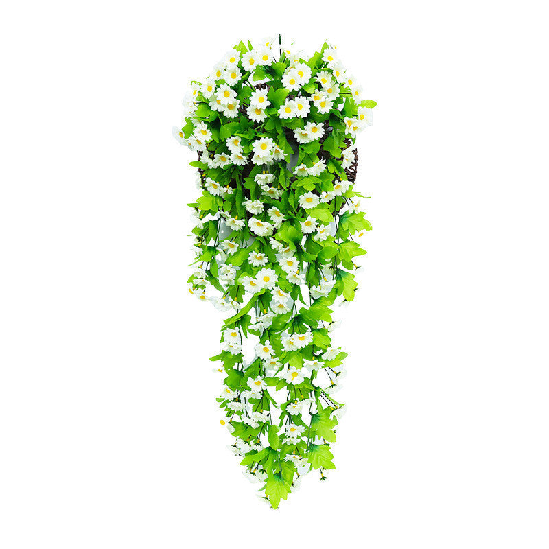 2 Pcs Artificial Trailing Daisy Hanging Flowers UV Resistant for Outdoors