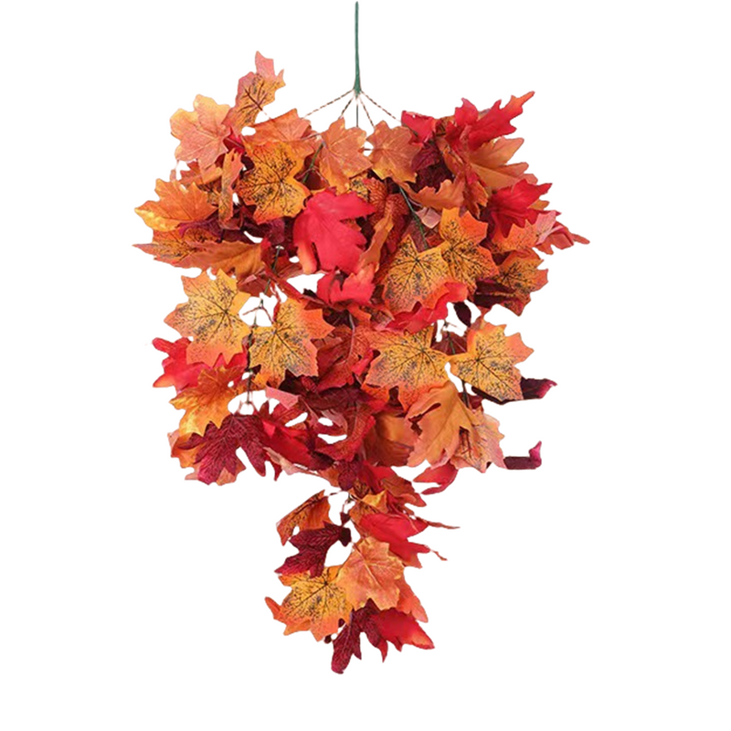 Artificial Hanging Maple Leaf Garland 6 Ft Fall Autumn Decor for Halloween Party Door Frame Fireplace