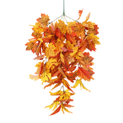 Artificial Hanging Maple Leaf Garland 6 Ft Fall Autumn Decor for Halloween Party Door Frame Fireplace
