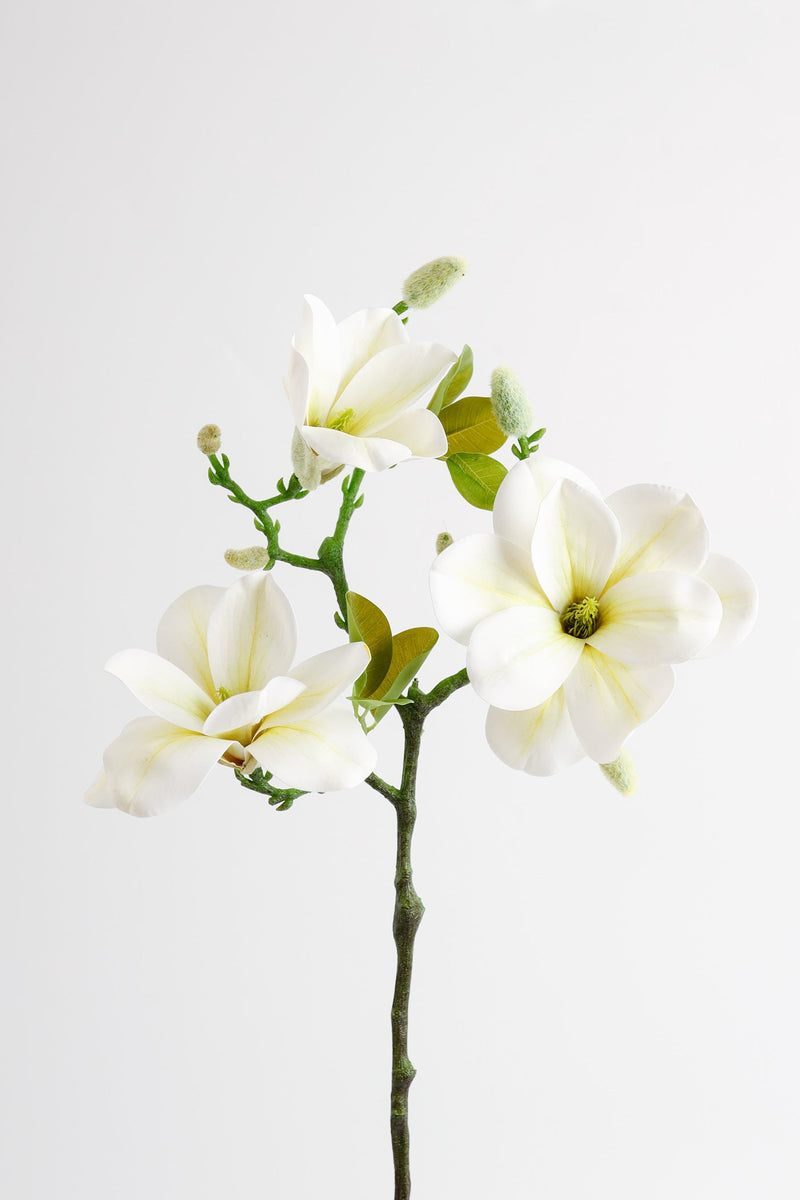 22 Inch Artificial Silk Magnolia Stems Bulk Wholesale - 22" Magnolias, 10 Pcs