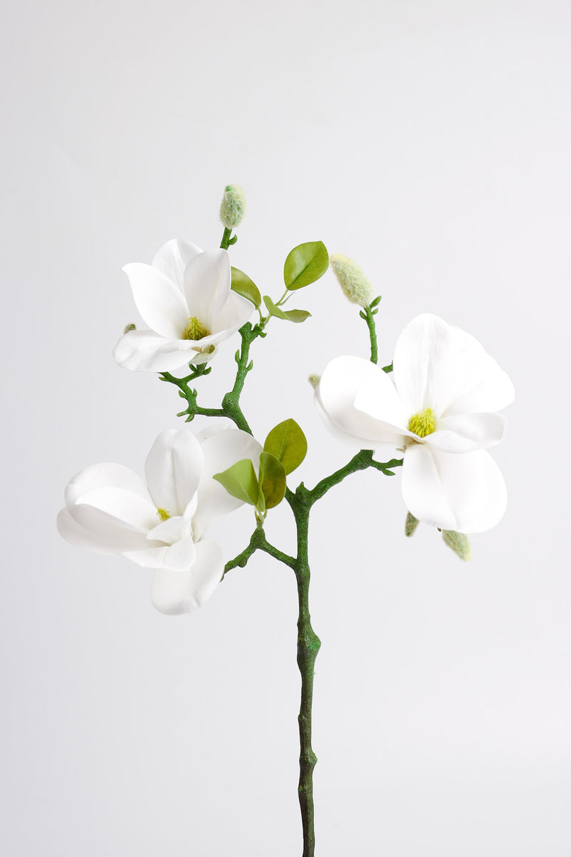 22 Inch Artificial Silk Magnolia Stems Bulk Wholesale - 22" Magnolias, 10 Pcs