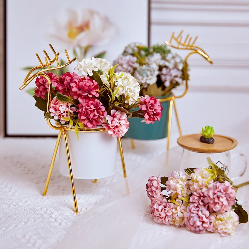 11 Inch Artificial Mini Snowball Bush Stems, 10 Pcs Fall Autumn Flowers for Decoration