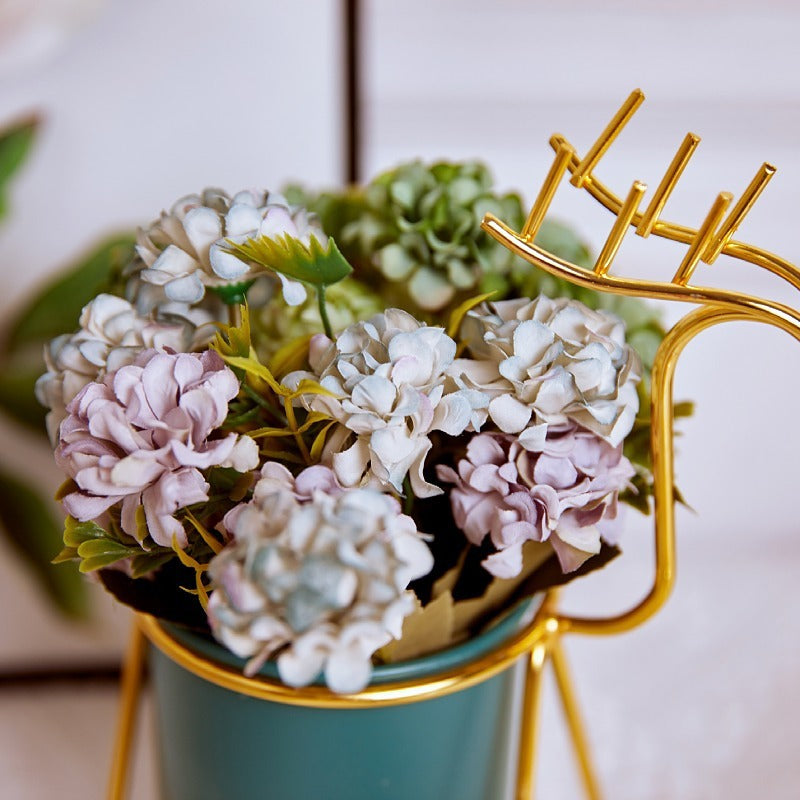 11 Inch Artificial Mini Snowball Bush Stems, 10 Pcs Fall Autumn Flowers for Decoration