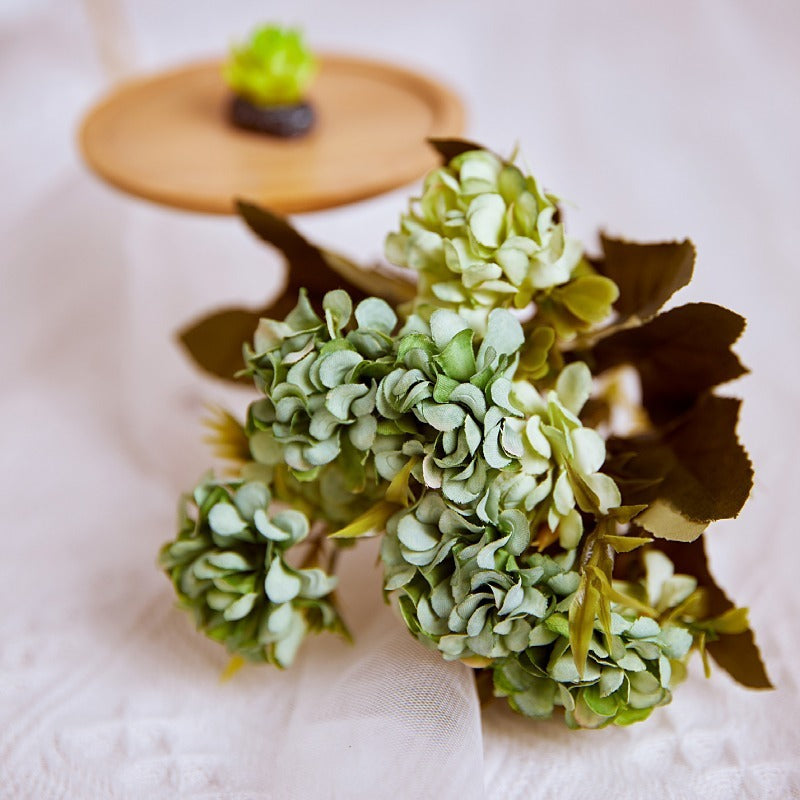 11 Inch Artificial Mini Snowball Bush Stems, 10 Pcs Fall Autumn Flowers for Decoration