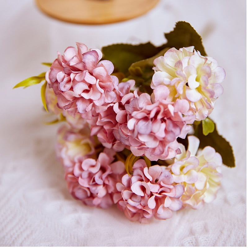 11 Inch Artificial Mini Snowball Bush Stems, 10 Pcs Fall Autumn Flowers for Decoration