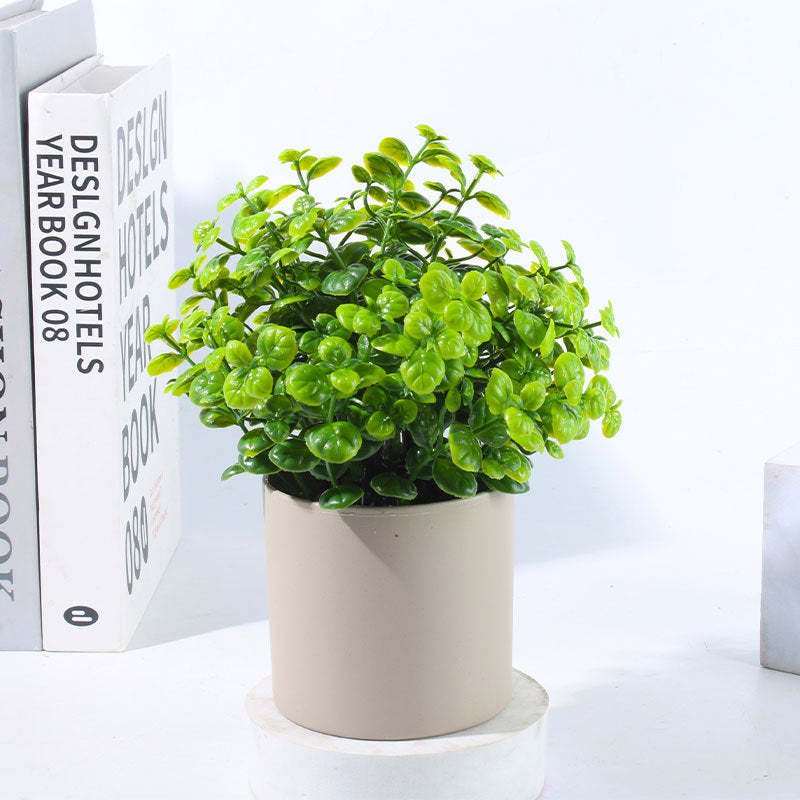 Artificial Mini Potted Plants Set, Faux Greenery with Pots for Living Room, Office & Home Decor, Assorted Fake Plants for Shelf & Tabletop