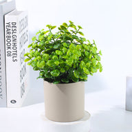 Artificial Mini Potted Plants Set, Faux Greenery with Pots for Living Room, Office & Home Decor, Assorted Fake Plants for Shelf & Tabletop