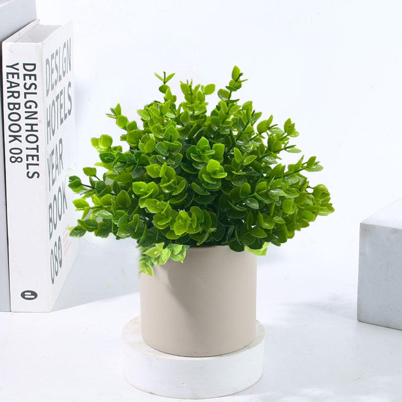 Artificial Mini Potted Plants Set, Faux Greenery with Pots for Living Room, Office & Home Decor, Assorted Fake Plants for Shelf & Tabletop