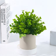 Artificial Mini Potted Plants Set, Faux Greenery with Pots for Living Room, Office & Home Decor, Assorted Fake Plants for Shelf & Tabletop