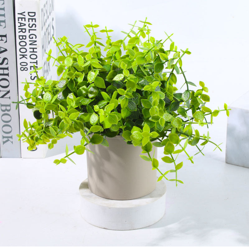 Artificial Mini Potted Plants Set, Faux Greenery with Pots for Living Room, Office & Home Decor, Assorted Fake Plants for Shelf & Tabletop