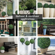 Artificial Boxwood Topiary Ball 6 Inch Green Faux Plant Decorative Garden Wedding Outdoor Ball