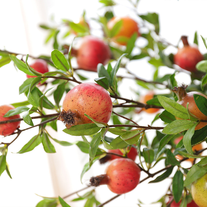 Artificial Pomegranate Branches 37 Inch 10 Pcs Bulk Silk Fruit Stems