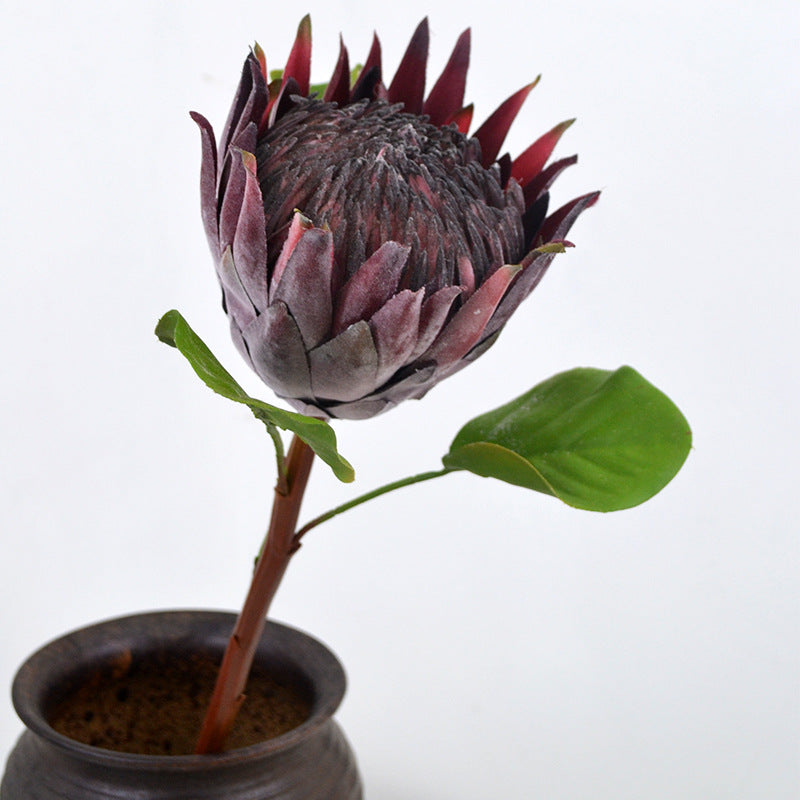 26 Inch Artificial Protea Cynaroides Flower Stem Silk Material
