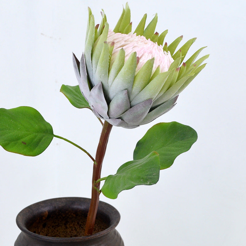 26 Inch Artificial Protea Cynaroides Flower Stem Silk Material