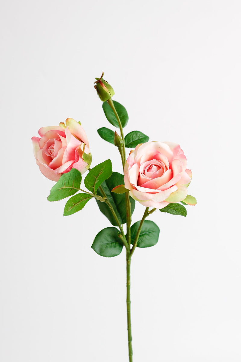 Rose Spray Artificial Silk Flowers 12 Inch 6 Stems Red Silk Roses