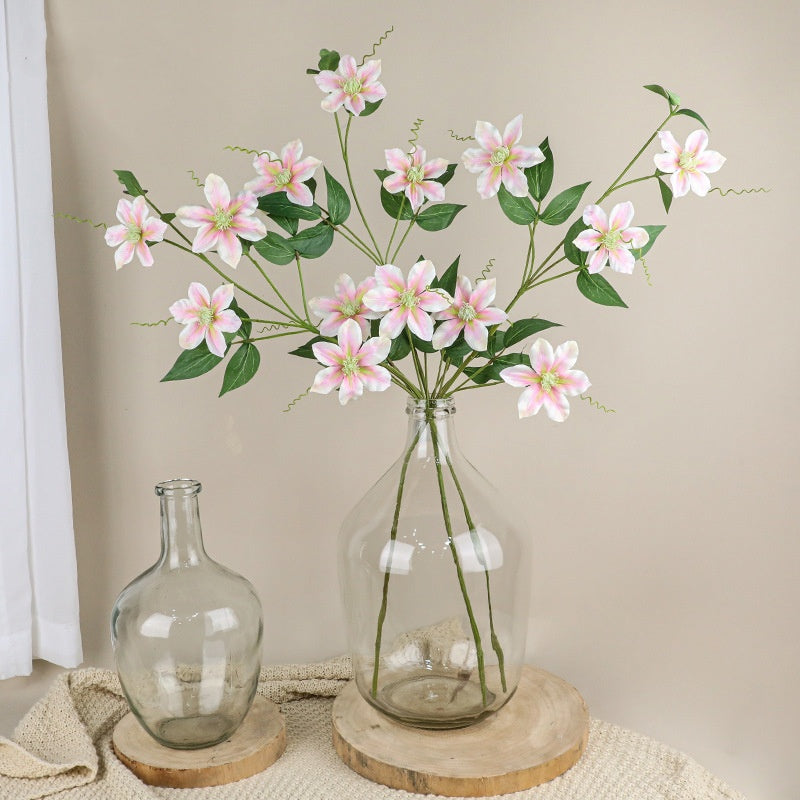 31 Inch Clematis Spray Stems 10 Pcs Artificial Silk Flowers Bulk Pack
