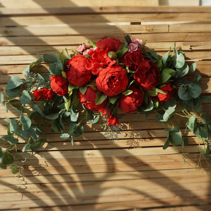 Artificial Peony Flowers Bulk 50 Pcs Rustic Wedding Arch Floral Swag for Door Lintel Table Centerpieces