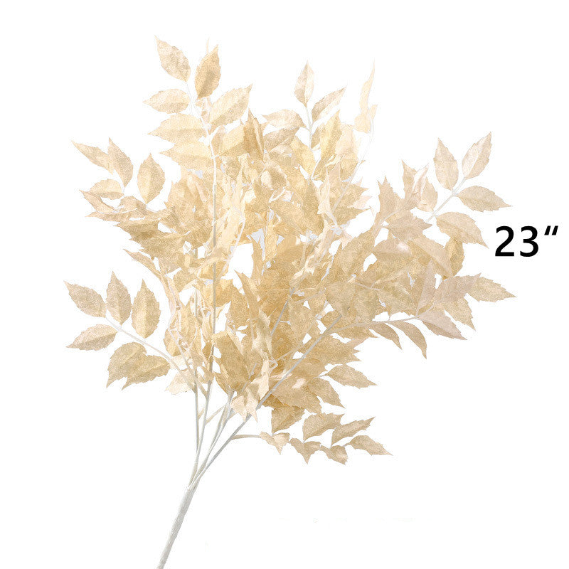 10 Pcs Champagne Artificial Flowers Bulk Combo Silk Plants