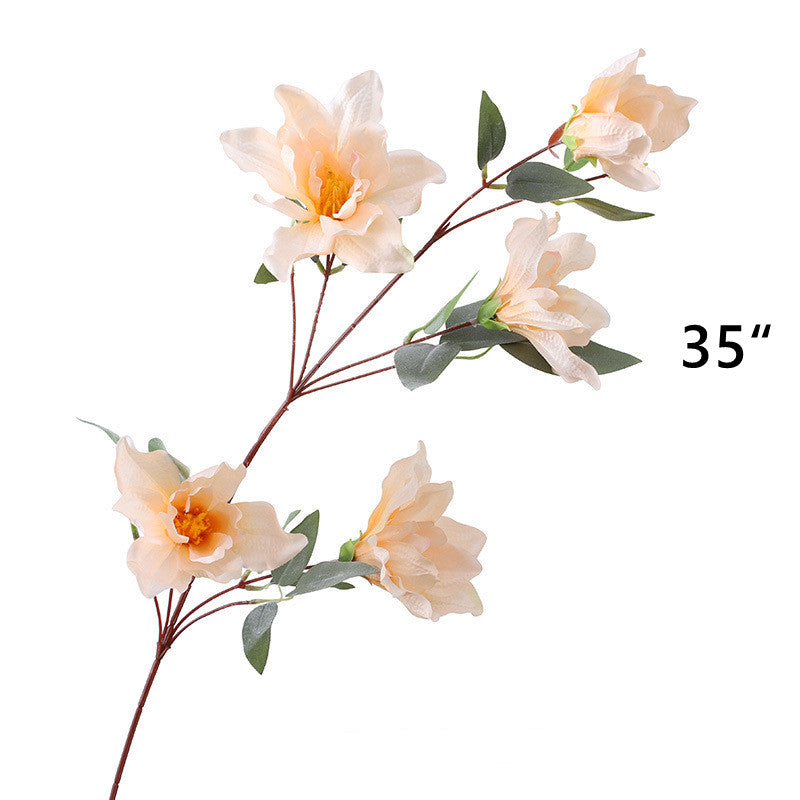 10 Pcs Champagne Artificial Flowers Bulk Combo Silk Plants