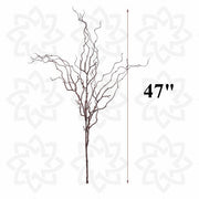 3 Pcs 47 Inch Extra Large Long Curly Willow Corkscrew Artificial Branches for Floor Vase
