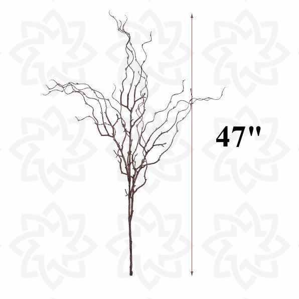 3 Pcs 47 Inch Extra Large Long Curly Willow Corkscrew Artificial Branches for Floor Vase