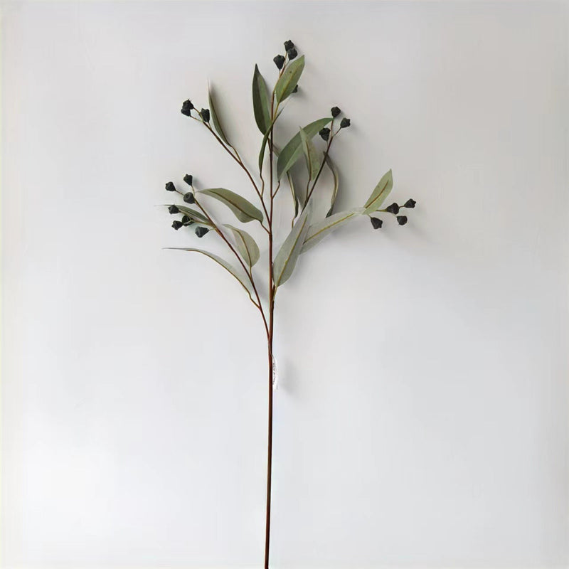 23.6 Inch Artificial Willow Eucalyptus Branches with Fruits, Autumn Colors, Bulk Floral Arrangement Stems