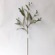 23.6 Inch Artificial Willow Eucalyptus Branches with Fruits, Autumn Colors, Bulk Floral Arrangement Stems