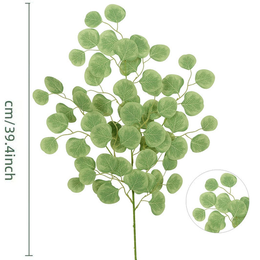39.4 Inch Artificial Single-Stem Eucalyptus Leaves - Home Decor, Floral Arrangement & Craft Supply
