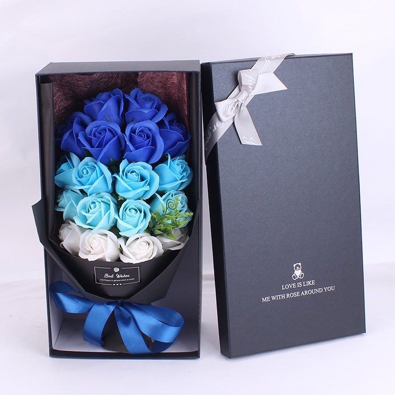 Artificial Soap Rose Flower Bouquet 12 Inch 10 Pcs Bulk Wholesale Gifts for Her