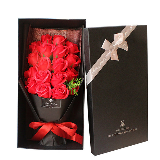 Artificial Soap Rose Flower Bouquet 12 Inch 10 Pcs Bulk Wholesale Gifts for Her